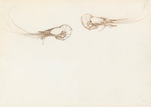 To rejer (pen og blæk over grafit på papir) af John Singer Sargent